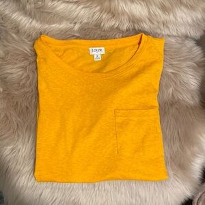 J.crew mustard yellow rolled sleeved tee
